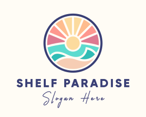 Summer Sunset Island logo design