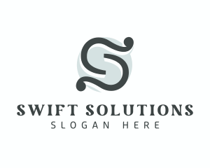 Tailor Ribbon Letter S logo design