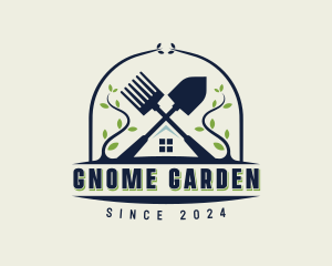 Gardening Shovel Pitchfork logo design