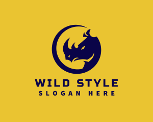 Wild Rhino Horn  logo design