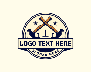 Handyman Hammer Nail logo