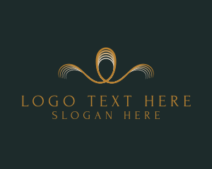 High Class - Gold Ornate Letter W logo design
