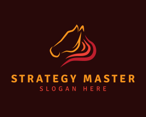 Fire Mane Horse logo design