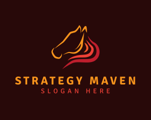 Fire Mane Horse logo design