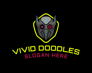 Gaming Cyborg Robot  logo design