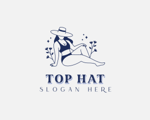 Flower Bikini Fashion logo design