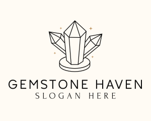 Shiny Luxe Gemstone logo design