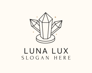 Shiny Luxe Gemstone logo design