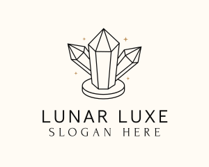 Shiny Luxe Gemstone logo design