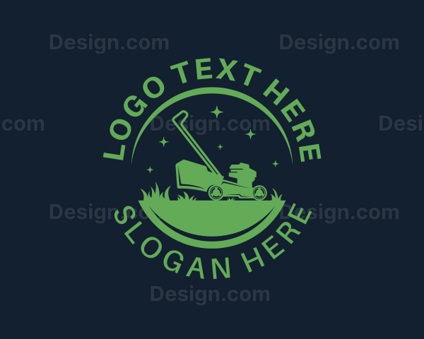 Lawn Mower Gardening Logo