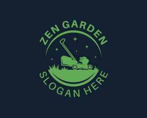 Lawn Mower Gardening logo design