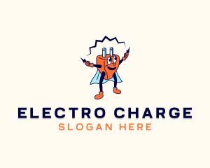 Superhero Energy Plug  logo design