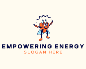 Superhero Energy Plug  logo design