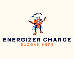 Superhero Energy Plug  logo design