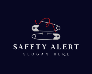 Sewing Safety Pins logo design