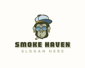 Monkey Hat Cigarette logo design