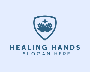 Star Hand Shield logo design