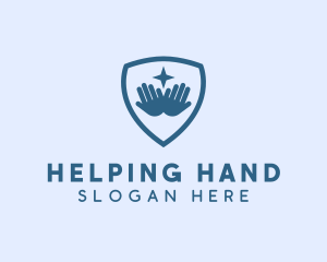 Star Hand Shield logo design