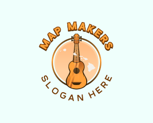 Ukulele Music Hawaii logo design