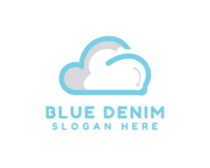 Blue Abstract Cloud logo design