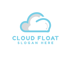 Blue Abstract Cloud logo design