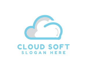 Blue Abstract Cloud logo