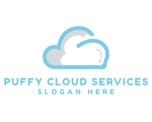 Blue Abstract Cloud logo design