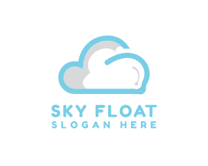 Blue Abstract Cloud logo design