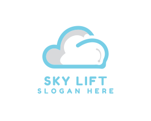 Blue Abstract Cloud logo design