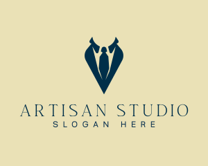 Professional Suit Necktie logo design