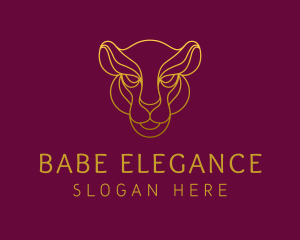 Elegant Wild Feline logo design