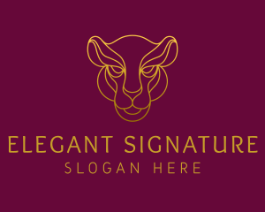 Elegant Wild Feline logo design