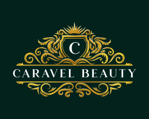 Luxury Floral Crest logo design