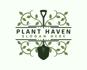 Shovel Plant Vine logo design