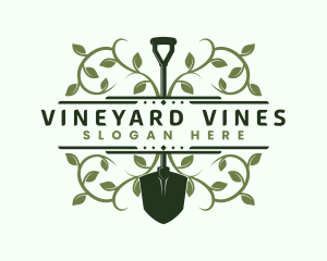 Shovel Plant Vine logo design