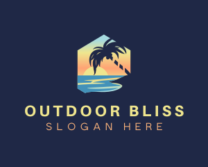 Holiday Palm Beach Resort logo design