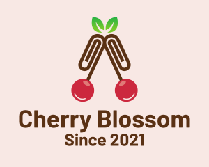 Cherry Paper Clip logo design