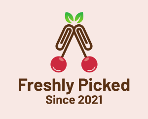 Cherry Paper Clip logo design