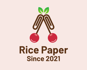 Cherry Paper Clip logo design