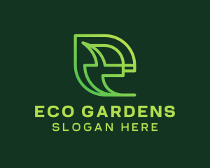 Eco Environmentalist Letter E logo design