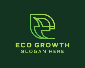 Eco Environmentalist Letter E logo design