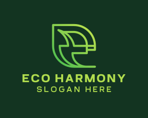 Eco Environmentalist Letter E logo design