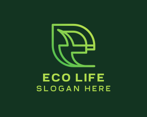 Eco Environmentalist Letter E logo design