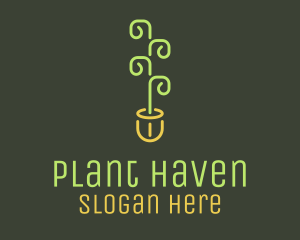 Pot Plant Vine logo design