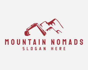 Mountain Excavator Machinery logo design