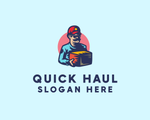 Masculine Delivery Man  logo design