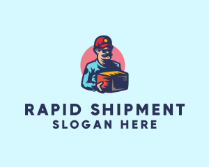 Masculine Delivery Man  logo design