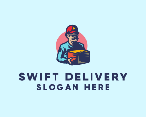 Masculine Delivery Man  logo design