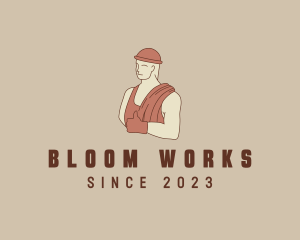 Construction Worker Man logo design