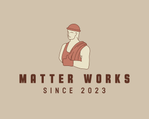 Construction Worker Man logo design